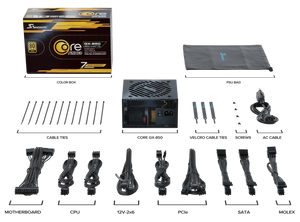 Seasonic CORE GX-850 V2 850W ATX Power Supply | 80 PLUS Gold · Cybenetics Platinum | ATX 3.1 · PCIe 5.1 · 12V-2x6 600W | Fully Modular | 120 mm HDB Fan | 7-Year Warranty | Black