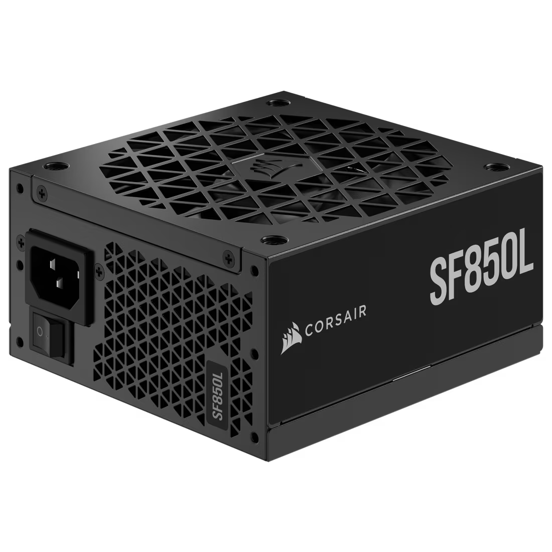 Corsair SF850L Vollmodulares, Geräuscharmes SFX-Netzteil, für ATX 3.0 PCIe 5.0, Leiser 120mm PWM Lüfter, 80 Plus Gold-Effizienz, Null-Drehzahl Modus