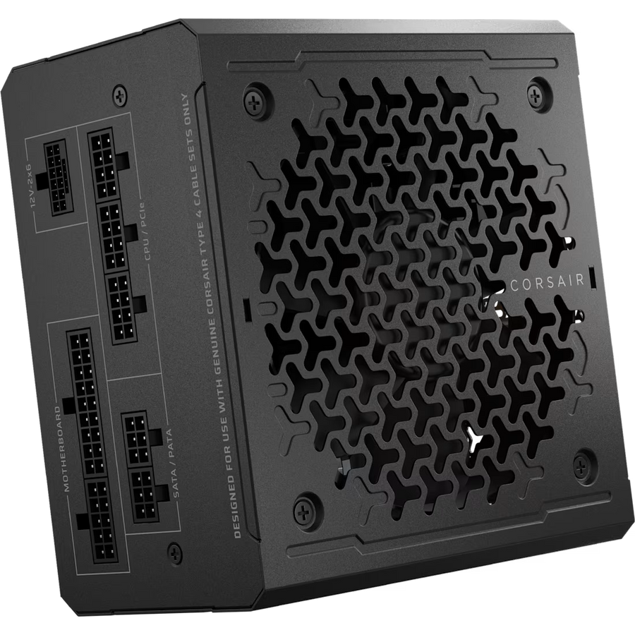 Corsair RM750e Fully Modular Gaming Power Supply 750W Black| No Box | 80+ Gold | ATX 3.1 + PCIe 5.1 | Native 12V-2x6 Connector | 105°C Capacitors | 120mm Rifle Bearing Fan | Modern Standby | Compact 140mm Depth | NVIDIA RTX 40/50 Ready | No Box