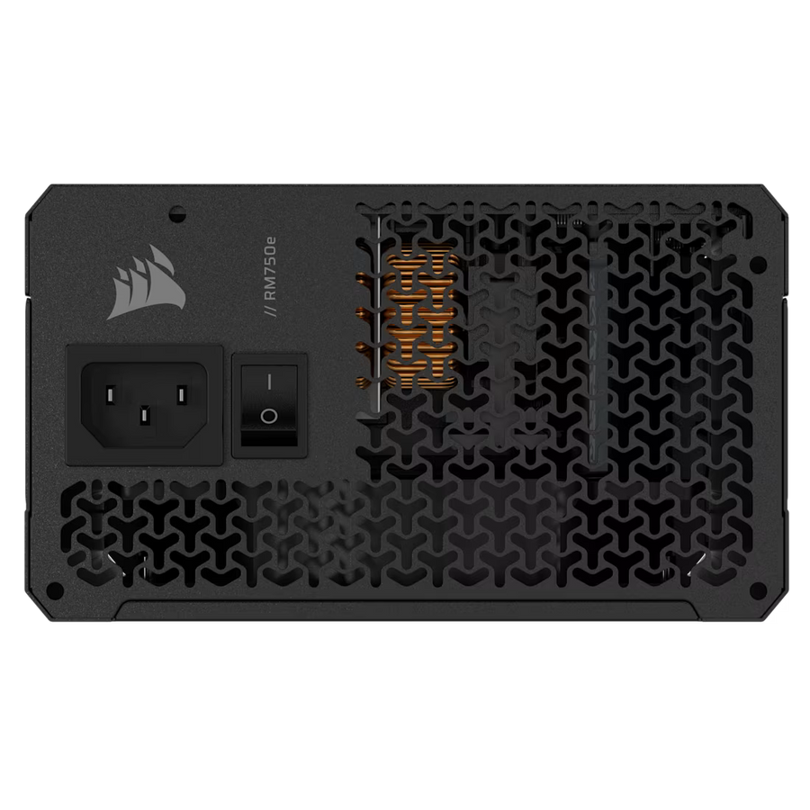 Corsair RM750e Fully Modular Gaming Power Supply 750W Black| No Box | 80+ Gold | ATX 3.1 + PCIe 5.1 | Native 12V-2x6 Connector | 105°C Capacitors | 120mm Rifle Bearing Fan | Modern Standby | Compact 140mm Depth | NVIDIA RTX 40/50 Ready | No Box