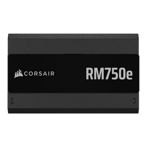 Corsair RM750e Fully Modular Gaming Power Supply 750W Black| No Box | 80+ Gold | ATX 3.1 + PCIe 5.1 | Native 12V-2x6 Connector | 105°C Capacitors | 120mm Rifle Bearing Fan | Modern Standby | Compact 140mm Depth | NVIDIA RTX 40/50 Ready | No Box