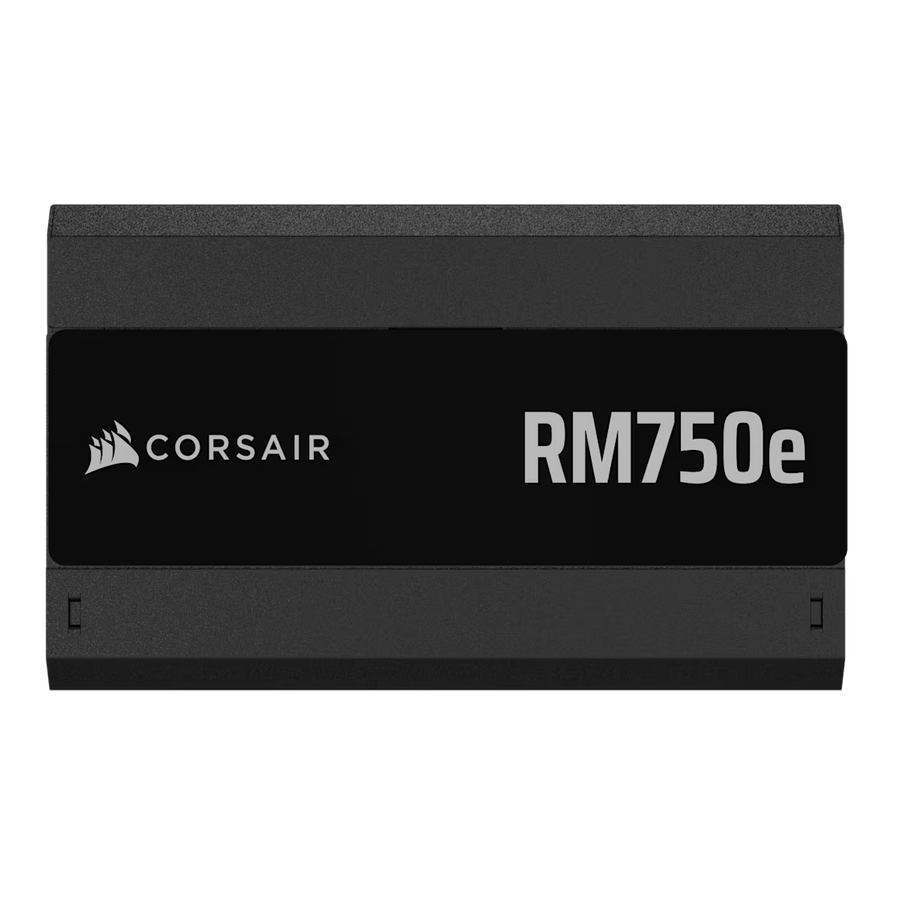 Corsair RM750e Fully Modular Gaming Power Supply 750W Black| No Box | 80+ Gold | ATX 3.1 + PCIe 5.1 | Native 12V-2x6 Connector | 105°C Capacitors | 120mm Rifle Bearing Fan | Modern Standby | Compact 140mm Depth | NVIDIA RTX 40/50 Ready | No Box