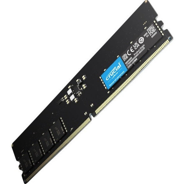 Crucial 16GB DDR5-4800 UDIMM Desktop Memory | CT16G48C40U5 · 1 × 16GB | 4800 MT/s · PC5-38400 · CL40 (40-39-39) | 1.1V · 288-Pin · Non-ECC Unbuffered | Limited Lifetime Warranty