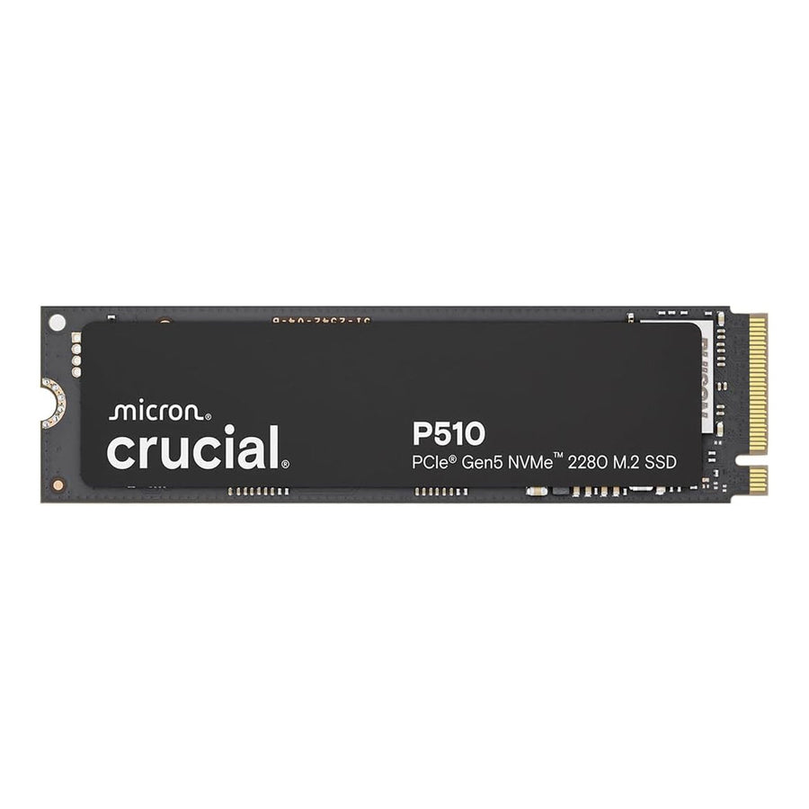 Crucial P510 1TB PCIe Gen5 NVMe SSD | PCIe 5.0 x4 · M.2 2280 | 11,000MB/s read · 9,500MB/s write | Micron G9 TLC NAND · 