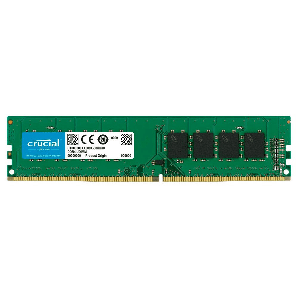 Crucial CT32G4DFD832A 32GB DDR4-3200 Desktop Memory | DDR4 · 32GB (1 x 32GB) | 3200MT/s · PC4-25600 | CL22 · 1.2V | 288-Pin UDIMM · Dual Rank x8 · Unbuffered Non-ECC
