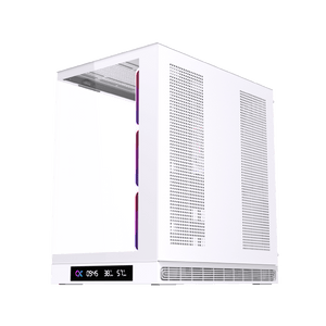 Xigmatek Cloud DGT Arctic E-ATX Full Tower Gaming Case | Digital LCD Display | 4× J22A ARGB PWM Fans · 3 Reverse | BTF Back-Connect | 360mm Radiator | 400mm GPU · 175mm CPU Cooler | Dual Tempered Glass | White