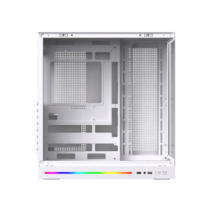 Xigmatek Cloud DGT Arctic E-ATX Full Tower Gaming Case | Digital LCD Display | 4× J22A ARGB PWM Fans · 3 Reverse | BTF Back-Connect | 360mm Radiator | 400mm GPU · 175mm CPU Cooler | Dual Tempered Glass | White