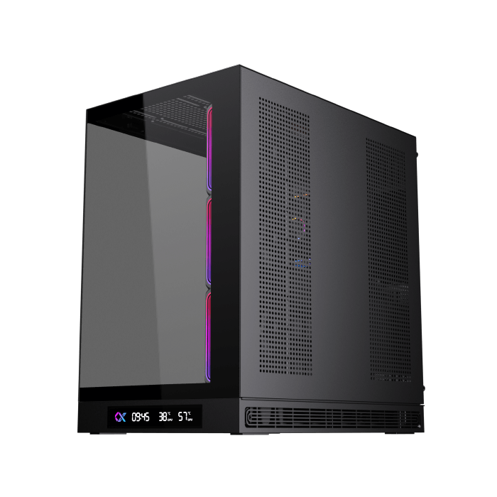 Xigmatek Cloud DGT E-ATX Full Tower Gaming Case | Digital LCD Display | 4× J22A ARGB PWM Fans · 3 Reverse | BTF Back-Con