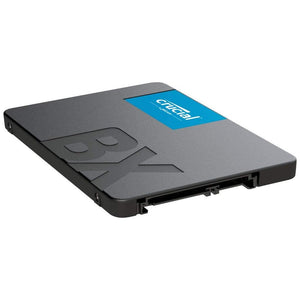 Crucial BX500 240GB SATA SSD | SATA 6Gb/s · 2.5-inch (7mm) | 540MB/s read · 500MB/s write | Micron 3D NAND · 80TBW | 3-year limited warranty