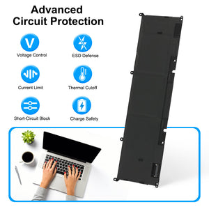 Dell G15 Gaming Laptop Replacement Battery | 8FCTC · DVG8M · P8P1P | 11.4 V · 56 Wh · 3-Cell Li-ion | Fits G15 5510 · 5511 · 5515 · 5520 · 5521 · 5525 | Black