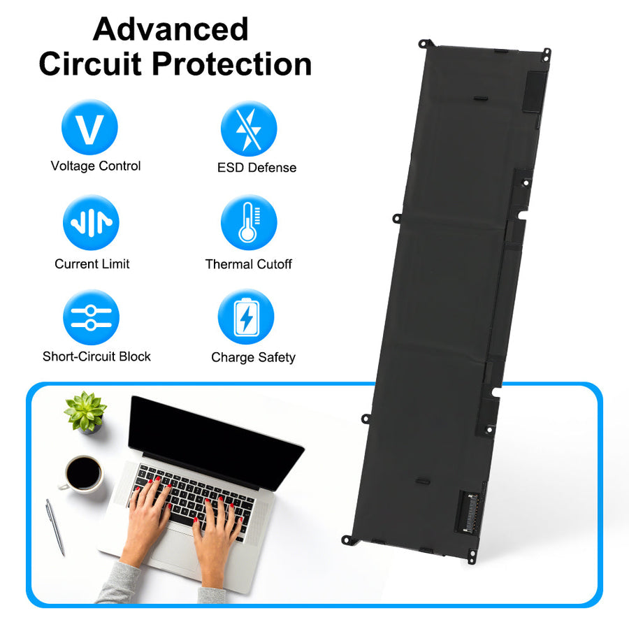 Dell G15 Gaming Laptop Replacement Battery | 8FCTC · DVG8M · P8P1P | 11.4 V · 56 Wh · 3-Cell Li-ion | Fits G15 5510 · 55