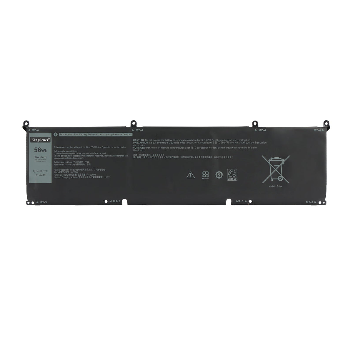 Dell G15 Gaming Laptop Replacement Battery | 8FCTC · DVG8M · P8P1P | 11.4 V · 56 Wh · 3-Cell Li-ion | Fits G15 5510 · 5511 · 5515 · 5520 · 5521 · 5525 | Black