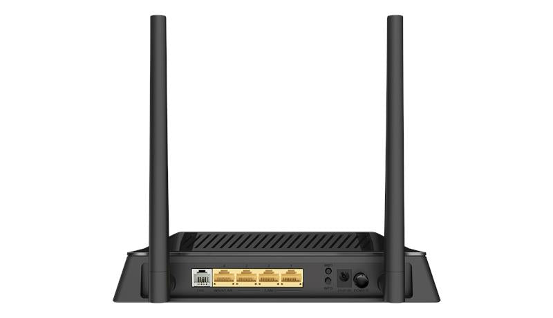 D-Link DSL-224 Wireless N300 VDSL2/ADSL2+ Modem Router | 300 Mbps 2.4 GHz 802.11b/g/n | 2 × 5 dBi Fixed Antennas | RJ-11