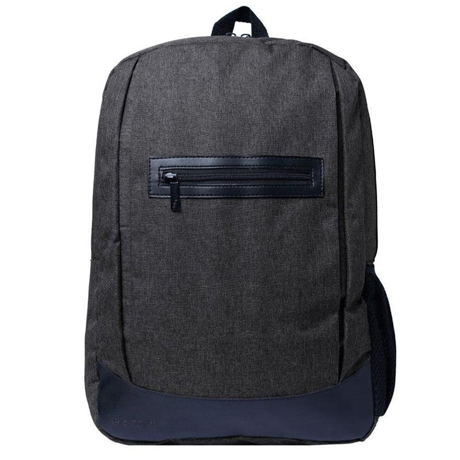 E-train BG91B Laptop Backpack | Fits laptops up to 15.6″ | Nylon · Padded laptop compartment with safety strap | Front z
