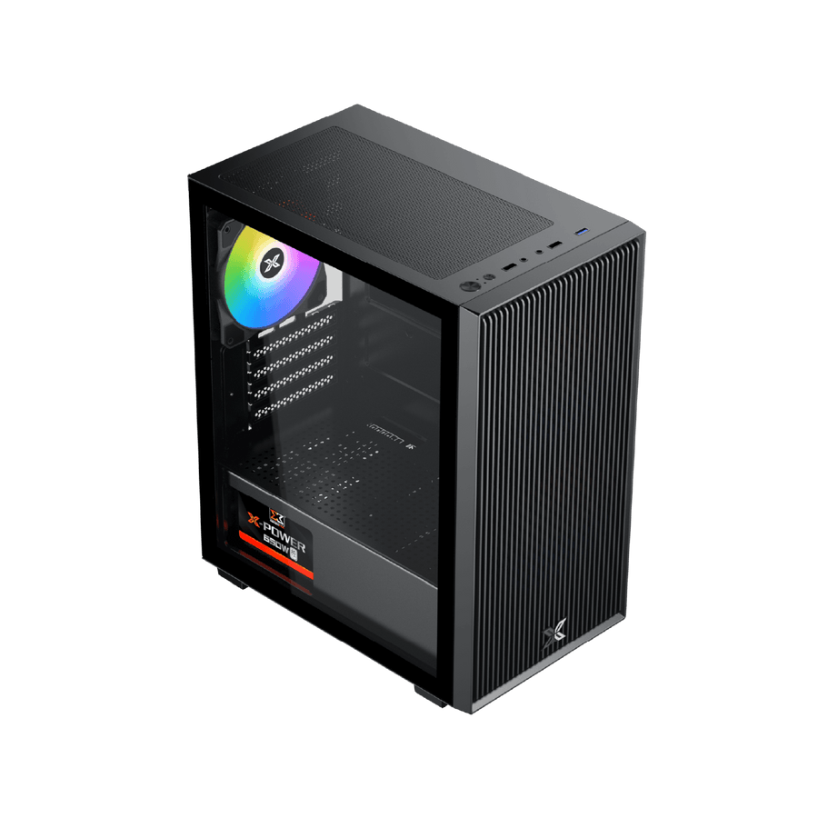 Xigmatek Amun ARGB Micro-ATX Gaming Case + X-Power 650W PSU | 3× Z20A ARGB PWM Fans | Tempered Glass Side Panel | 295mm 