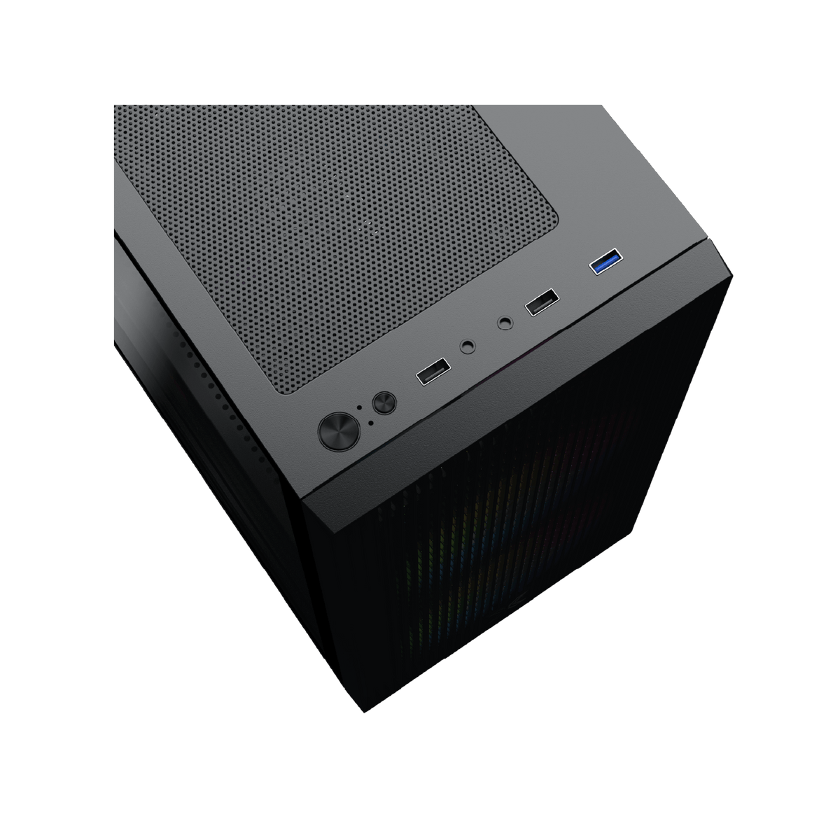 Xigmatek Amun ARGB Micro-ATX Gaming Case + X-Power 650W PSU | 3× Z20A ARGB PWM Fans | Tempered Glass Side Panel | 295mm GPU · 165mm CPU Cooler | USB 3.0 · 2× USB 2.0 | Black