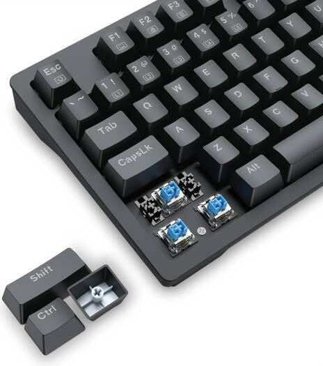 Redragon K679 Singed RGB Mechanical Gaming Keyboard | 104 Keys · Full-Size | Blue Clicky Switches · Hot-Swappable Socket