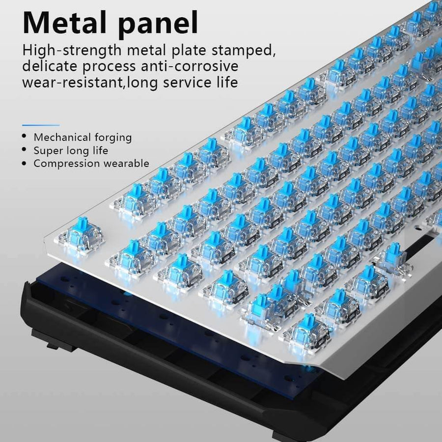 AULA F3087 TKL Mechanical Gaming Keyboard | 87 Keys · TKL | Blue Switches · 2.8 mm · 65 g · 50M Keystrokes | RGB Rainbow