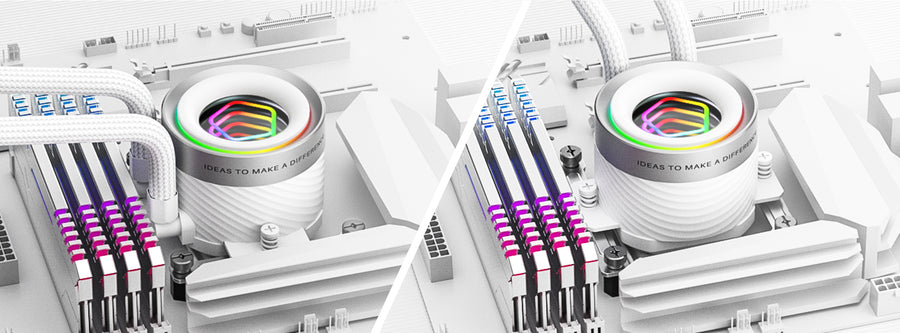 ID-COOLING FX360 INF WHITE 360mm ARGB AIO Liquid CPU Cooler | 396×120×27mm Radiator | 3×120mm PWM Fans · 300–2000 RPM · 