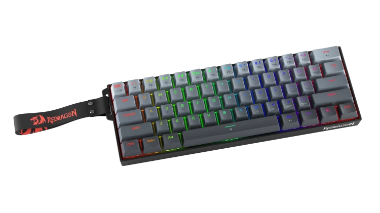 Redragon K617 Fizz Magnetic+ Gaming Keyboard | 61 Keys · 60% | Hall-Effect Magnetic Switches · Rapid Trigger | 0.10–3.4 mm Adjustable Actuation | 8000 Hz Polling | RGB | Detachable USB-C · 1.5 m | Black