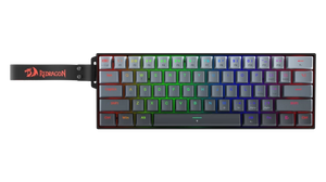 Redragon K617 Fizz Magnetic+ Gaming Keyboard | 61 Keys · 60% | Hall-Effect Magnetic Switches · Rapid Trigger | 0.10–3.4 mm Adjustable Actuation | 8000 Hz Polling | RGB | Detachable USB-C · 1.5 m | Black