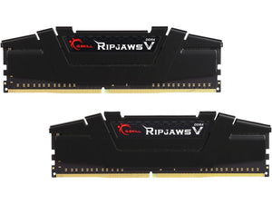 G.Skill Ripjaws V 32GB (2×16GB) DDR4-3600 CL18 | F4-3600C18D-32GVK | Dual-Channel Desktop Memory Kit | CL18-22-22-42 @ 1.35V | Intel XMP 2.0 One-Click Overclock | Aluminium Heat Spreader | 42mm Module Height | Unbuffered Non-ECC 288-Pin DIMM