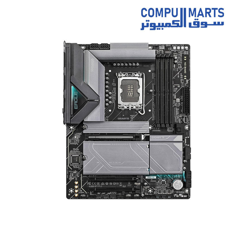 GIGABYTE Z890 EAGLE WIFI7 Motherboard | Intel LGA1851 · Z890 Chipset | 4× DDR5/CUDIMM up to 9200 MT/s (O.C.) · 256GB | PCIe 5.0 x16 · 4× M.2 | Wi-Fi 7 · Bluetooth 5.4 · 2.5GbE LAN · USB4 Type-C | ATX