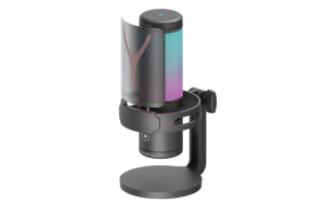 Redragon GM301 Fenris Streaming Microphone | 11 RGB Lighting Modes | Touch-Sensor One-Key Mute | Gain & Headphone Volume Controls | 3.5mm Real-Time Monitoring | Dual Type-C | Shock Mount & Pop Filter | 200g