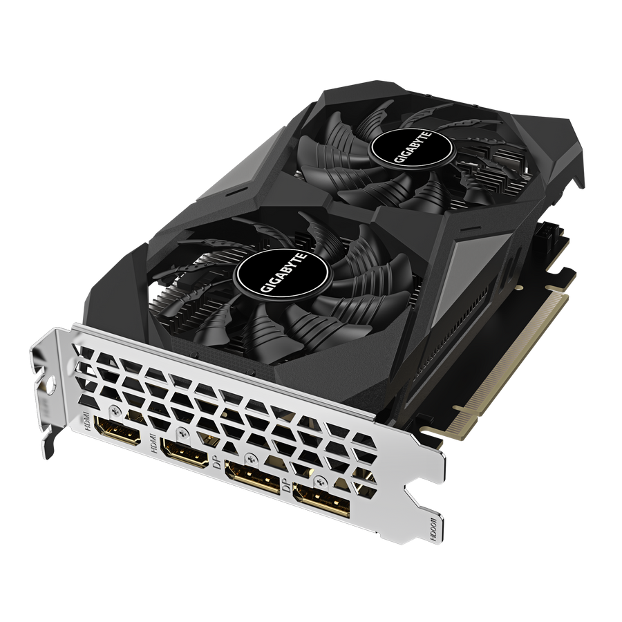 GIGABYTE GeForce RTX 3050 WINDFORCE OC V2 6G Graphics Card | 6GB GDDR6 · 96-bit | 2304 CUDA Cores · 1477 MHz Core | PCIe 4.0 · 2× HDMI 2.1 · 2× DisplayPort 1.4a | No External Power Connector | Black