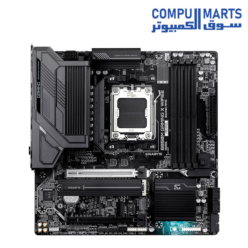 GIGABYTE B850M GAMING X WIFI6E Motherboard | AMD B850 · Socket AM5 | 4x DDR5 · up to 256GB · 8200 MT/s OC | PCIe 5.0 x16 · 2x M.2 · 4x SATA | Wi-Fi 6E · Bluetooth 5.3 · 2.5GbE | Micro-ATX