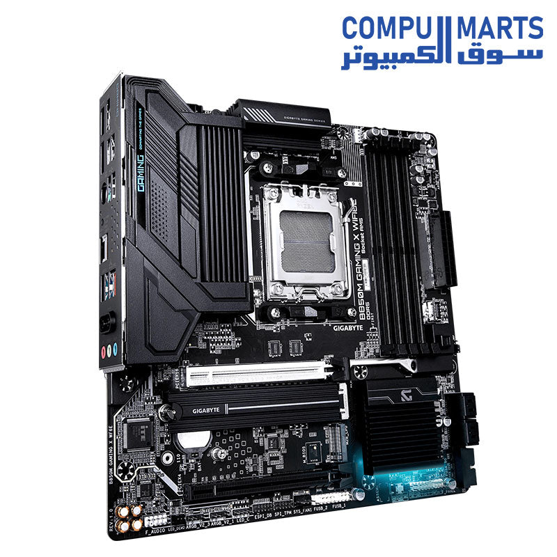 GIGABYTE B850M GAMING X WIFI6E Motherboard | AMD B850 · Socket AM5 | 4x DDR5 · up to 256GB · 8200 MT/s OC | PCIe 5.0 x16 · 2x M.2 · 4x SATA | Wi-Fi 6E · Bluetooth 5.3 · 2.5GbE | Micro-ATX