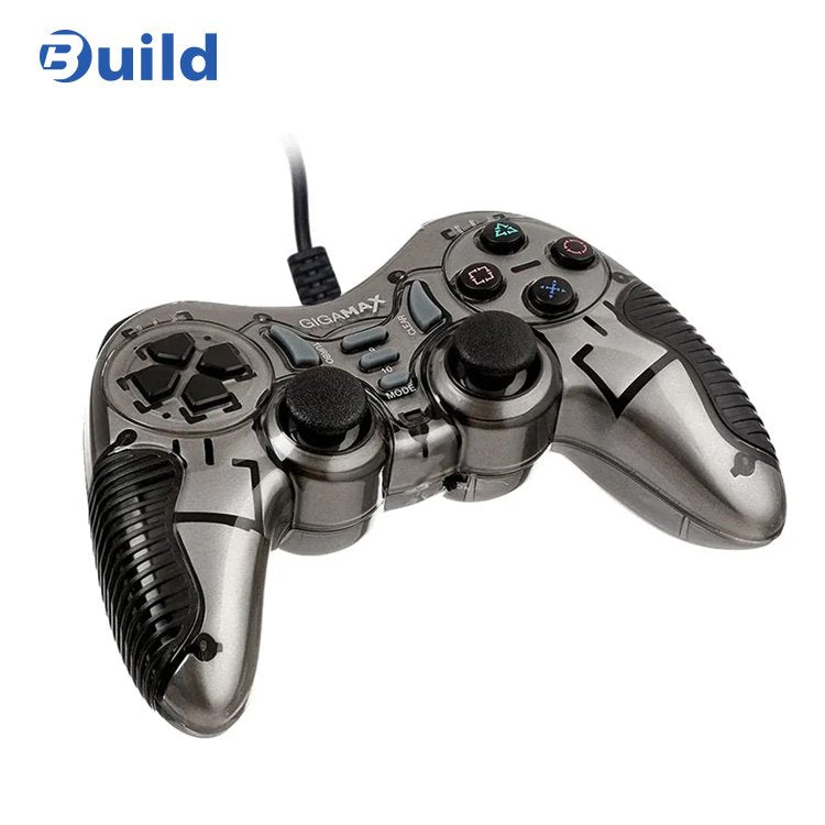 Gigamax Plus 6060 Double Wired Gamepad | 2 Controllers · Single USB Connector | Dual Analog Sticks · 8-Way D-Pad | Turbo