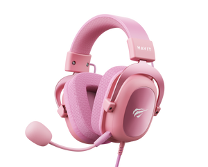 Havit H2002d Wired Gaming Headset | 53mm Custom Drivers | 20Hz-20kHz | 64Ω | Detachable 360° Omnidirectional Mic | Protein Leather Earmuffs | 2m 3.5mm Cable | PC · PS4/PS5 · Xbox | Black · Blue · Purple · Pink · Red