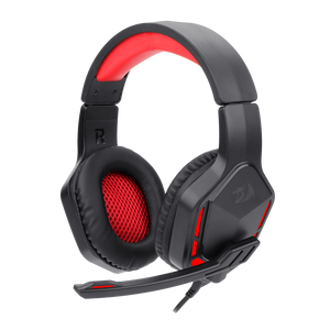 Redragon H220 Themis Wired Gaming Headset | Stereo Sound with Enhanced Bass | 50mm Drivers | 20Hz-20kHz | 16Ω | USB + Dual 3.5mm Connection | Omni-Directional Mic | Red LED Backlight | PC · PS4/PS3 · Xbox One · Switch · Tablet · Smartphone