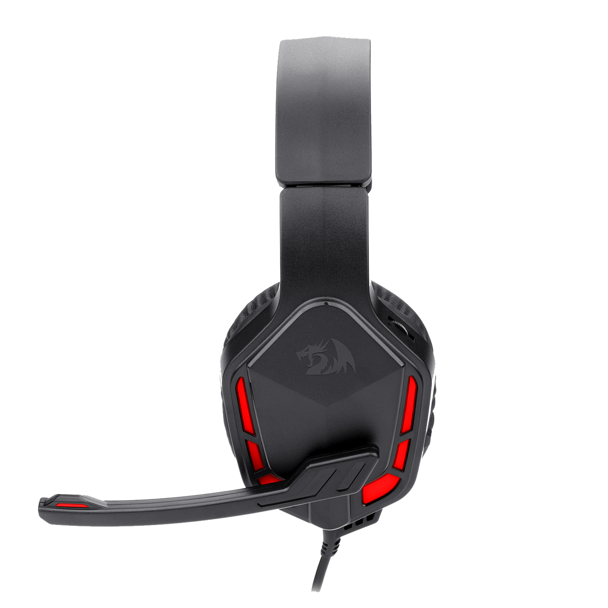 Redragon H220 Themis Wired Gaming Headset | Stereo Sound with Enhanced Bass | 50mm Drivers | 20Hz-20kHz | 16Ω | USB + Dual 3.5mm Connection | Omni-Directional Mic | Red LED Backlight | PC · PS4/PS3 · Xbox One · Switch · Tablet · Smartphone