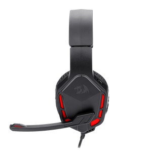 Redragon H220 Themis Wired Gaming Headset | Stereo Sound with Enhanced Bass | 50mm Drivers | 20Hz-20kHz | 16Ω | USB + Dual 3.5mm Connection | Omni-Directional Mic | Red LED Backlight | PC · PS4/PS3 · Xbox One · Switch · Tablet · Smartphone