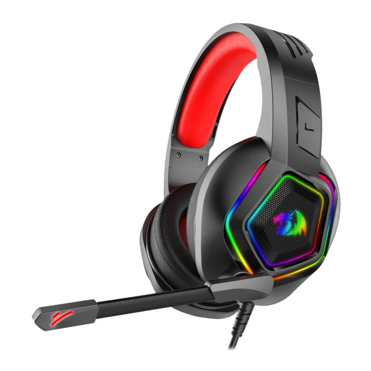 Redragon Medea H280 RGB Wired Gaming Headset | 50mm Drivers | Stereo | 3.5mm Audio + USB for RGB | In-line Volume · Mute | 2m Cable | Black