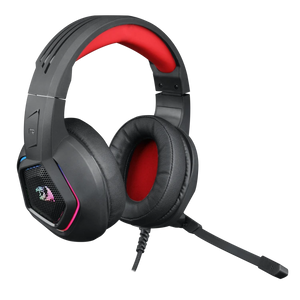 Redragon Medea H280 RGB Wired Gaming Headset | 50mm Drivers | Stereo | 3.5mm Audio + USB for RGB | In-line Volume · Mute | 2m Cable | Black