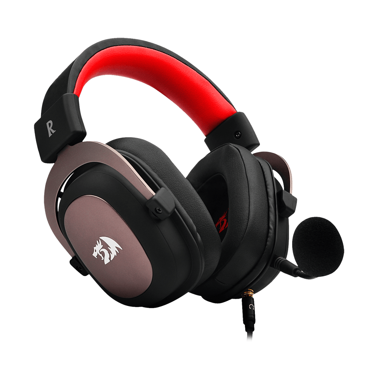Redragon H510 ZEUS Wired Gaming Headset | 53mm Drivers | 7.1 Surround via USB Control Box | Detachable Noise-Cancelling Mic | Detachable 3.5mm Cable + Y-Splitter | 50Hz-20kHz | 64 Ohm | 110+/-3dB | PC, PS4/PS3, Xbox One X, Switch
