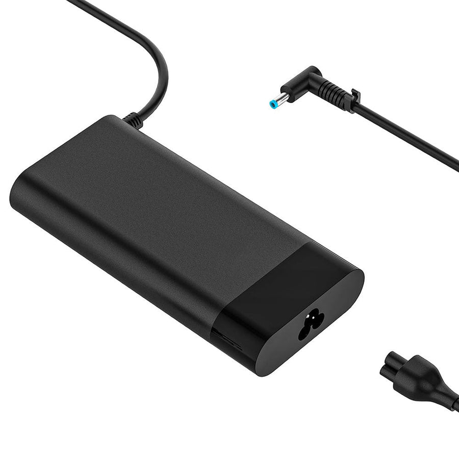 HP 150W Laptop AC Adapter | 19.5V · 7.7A · 150W | 4.5 × 3.0 mm Blue Smart Tip | 100-240V Auto-Voltage Input | Black