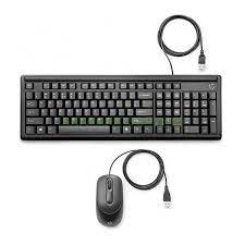 HP 160 Wired Keyboard and Mouse Combo | USB Wired | 107-Key Full-size Keyboard · 3 Hot Keys · LED Indicators | 1000 DPI 