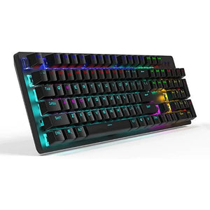HP GK100F Mechanical Gaming Keyboard | 104 Keys · Blue Mechanical Switches | RGB Backlight · 6-Key / 104-Key Anti-Ghosting | 50 Million Keystrokes · 1.8 m USB | Black