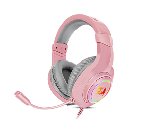 Redragon H260 HYLAS RGB Wired Gaming Headset | 50mm Drivers | Dynamic RGB Lighting | Omnidirectional Noise-Cancelling Mic | 3.5mm Gold-Plated Jack | 100Hz-10kHz | 21 Ohm | 110+/-3dB | 2.1m Cable | PC, PS4, Xbox One, Switch