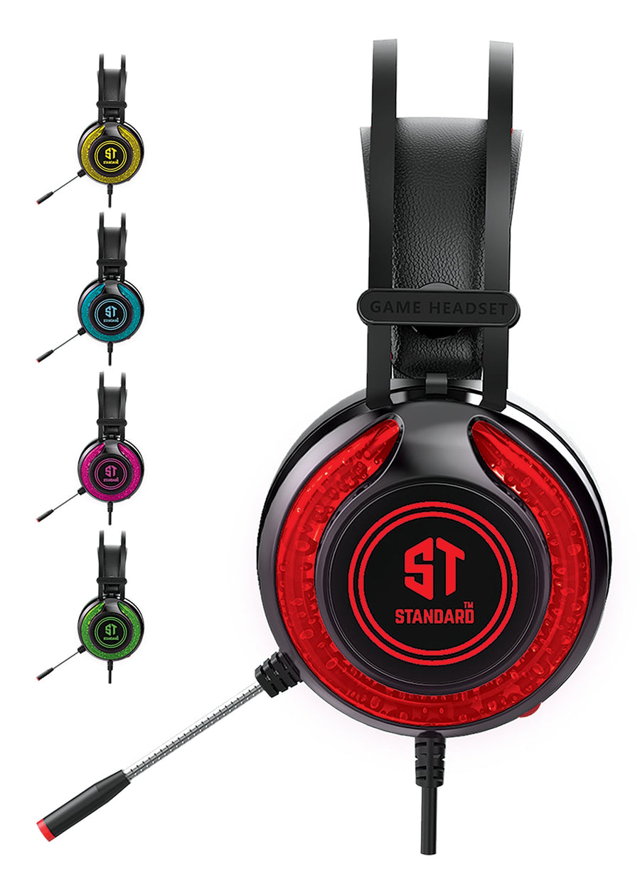 ST Standard GM06 Gaming Headset | 50mm Drivers | USB 7.1 Surround | 7-Colour LED · 2.3m Cable | 16Ω · 20Hz-20kHz