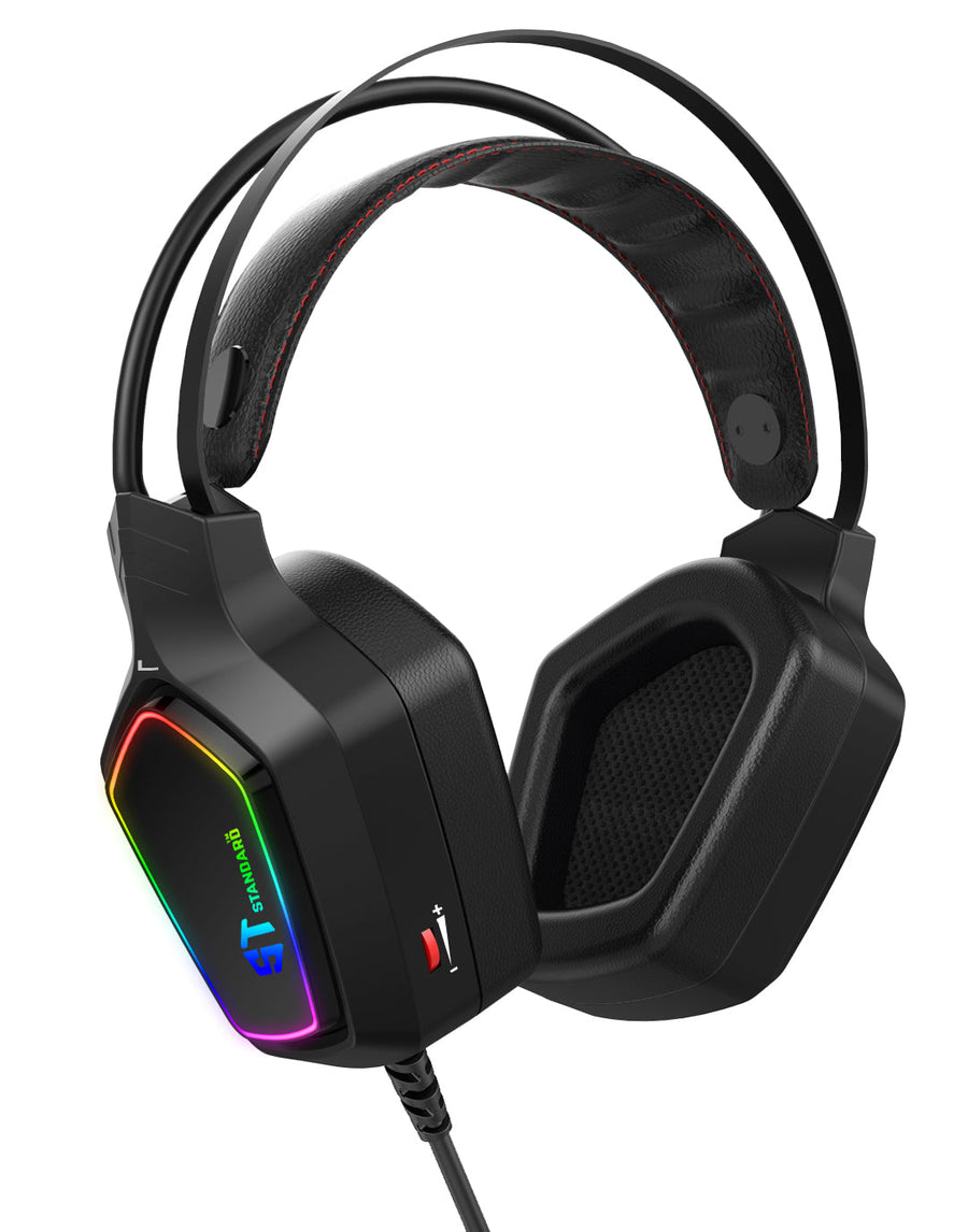 ST Standard GM08 Gaming Headset | 50mm Drivers | Virtual 7.1 Surround via USB | RGB Lighting · 2.3m Cable | 16Ω · 20Hz-2