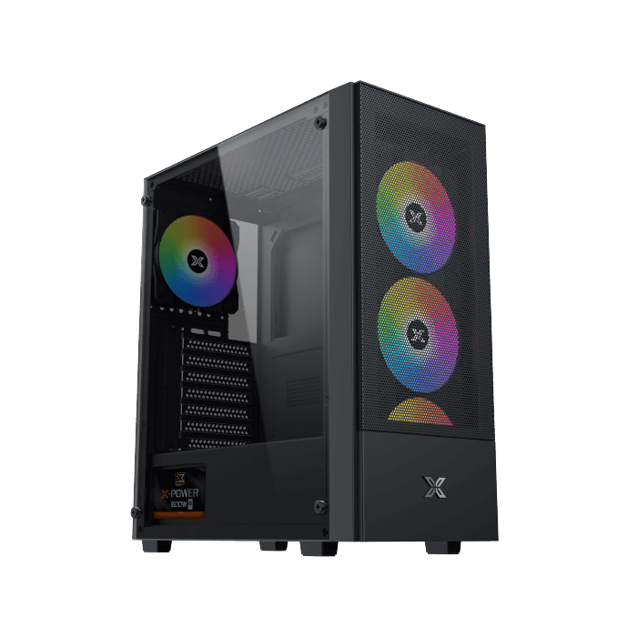 Xigmatek Hero II Air ARGB Mid Tower PC Case + Z-Power II Z750 600W PSU | ATX · Micro-ATX · Mini-ITX | 4× Z20A 120mm ARGB