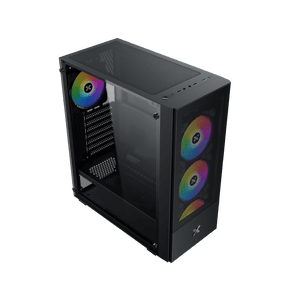 Xigmatek Hero II Air ARGB Mid Tower PC Case + Z-Power II Z750 600W PSU | ATX · Micro-ATX · Mini-ITX | 4× Z20A 120mm ARGB Fans | 360mm Front Radiator · 340mm GPU · 165mm Cooler | Tempered Glass | Black