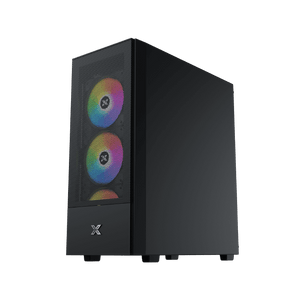 Xigmatek Hero II Air ARGB Mid Tower PC Case + Z-Power II Z750 600W PSU | ATX · Micro-ATX · Mini-ITX | 4× Z20A 120mm ARGB Fans | 360mm Front Radiator · 340mm GPU · 165mm Cooler | Tempered Glass | Black