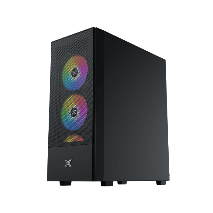 Xigmatek Hero II Air ARGB Mid Tower PC Case + Z-Power II Z750 600W PSU | ATX · Micro-ATX · Mini-ITX | 4× Z20A 120mm ARGB Fans | 360mm Front Radiator · 340mm GPU · 165mm Cooler | Tempered Glass | Black