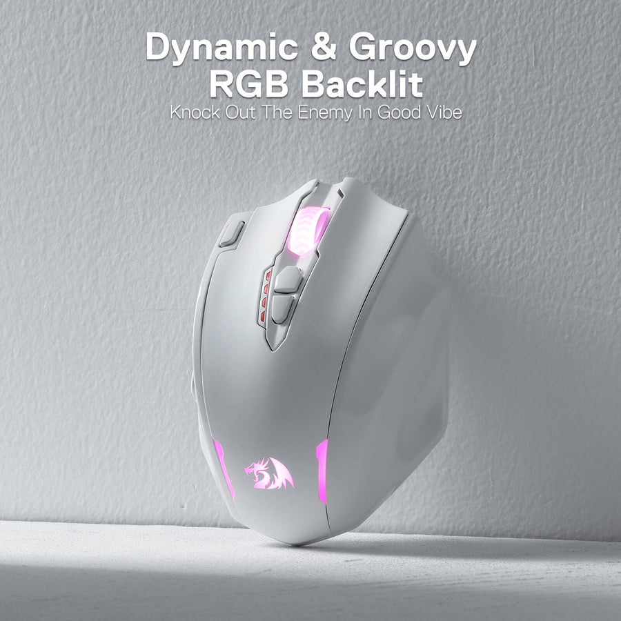 Redragon M913 Impact Elite Wireless Gaming Mouse | 16000 DPI Pixart 3335 Sensor | 16 Programmable Buttons | 12 Side Butt